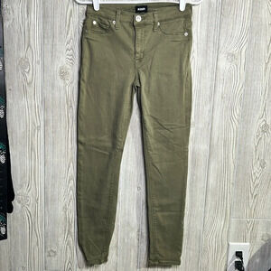 Women’s Hudson mid rise ankle natalie super skinny jeans olive green size 28